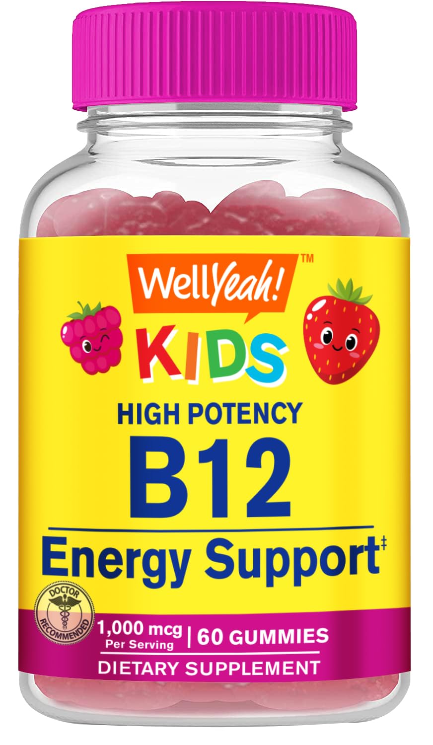WellYeah Vitamin B12 Gummies for Kids - 60 Gummies