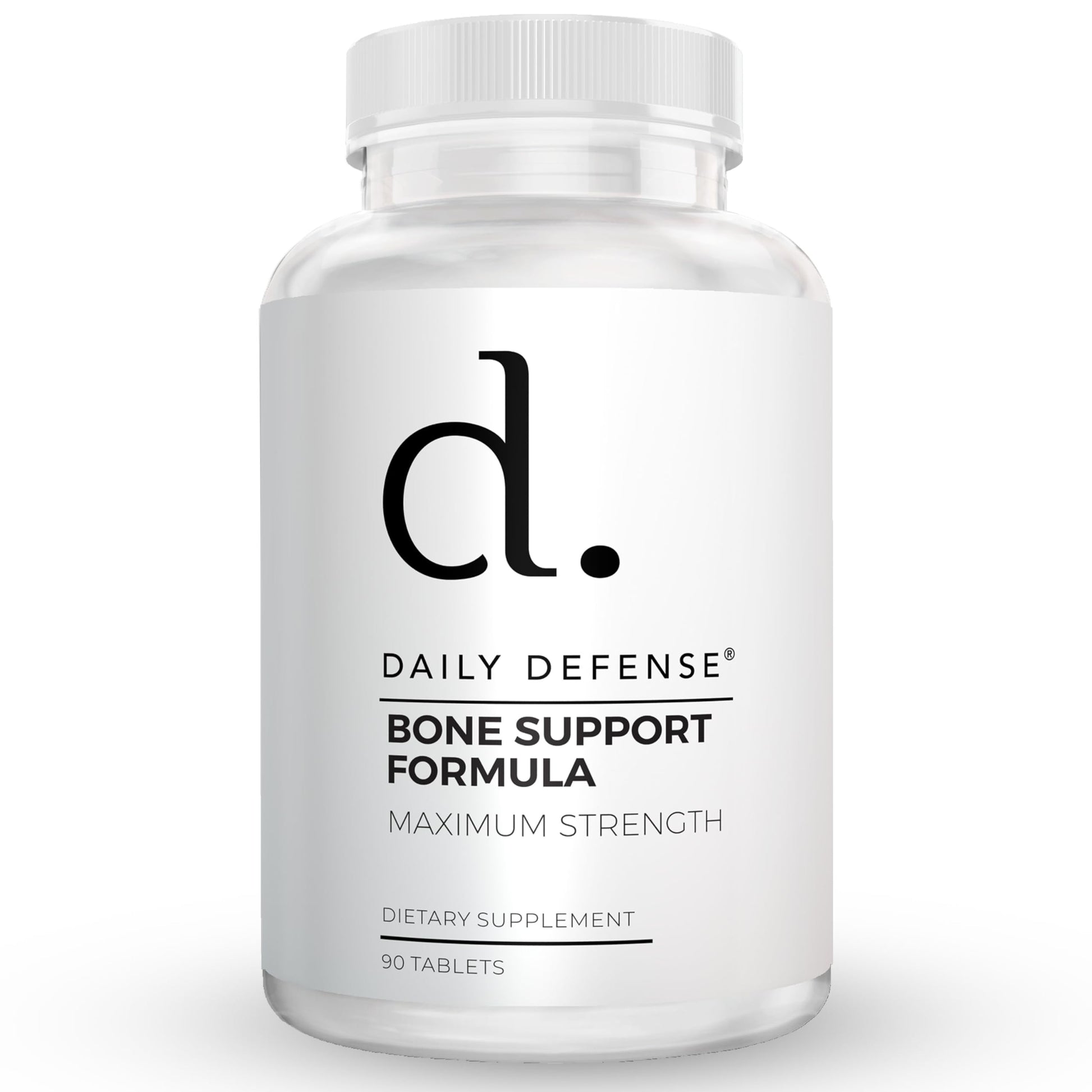 Daily Defense Calcium Supplements for Women & Men - Bone Support Formula with Calcium 1000mg, Magnesium, L-Lysine HCl, 90 Tablets