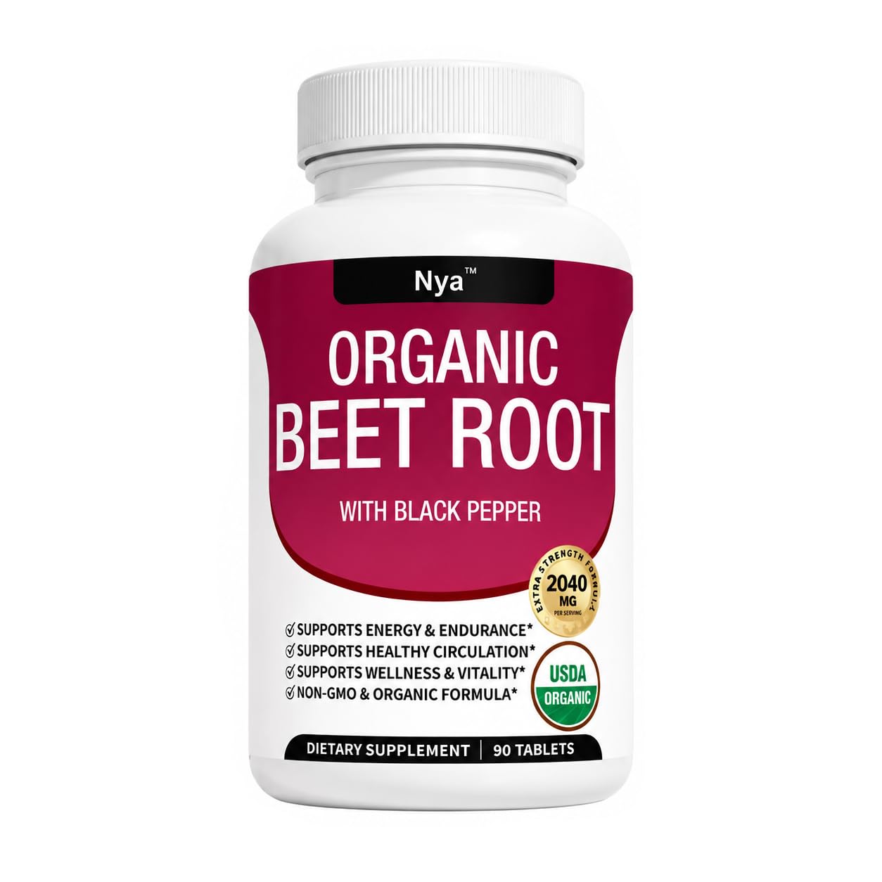 Pricyru NYA-Organic Beet Root Capsule, 120 Capsules
