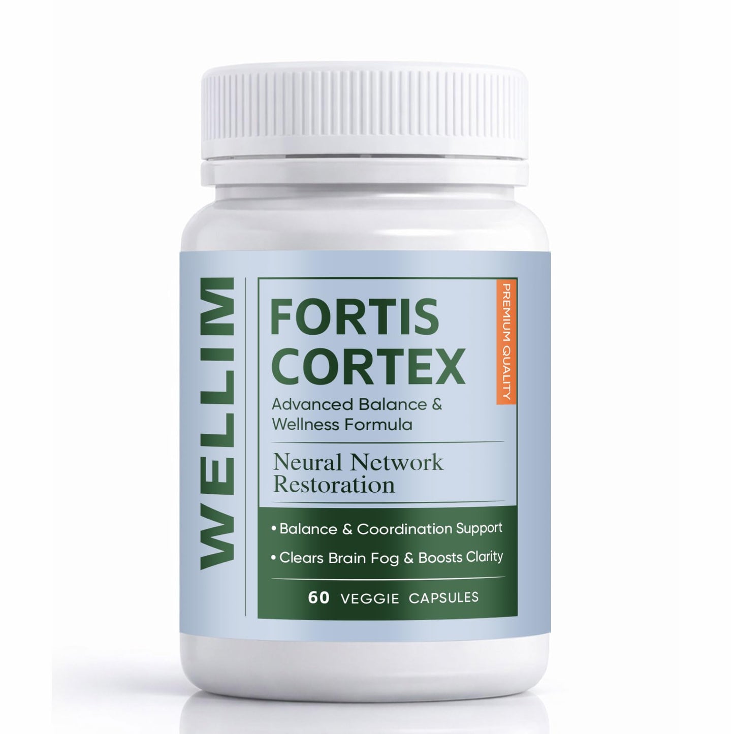 WELLIM FortisCortex for Vertigo, Potency Liver Detox & Clarity Capsules, 60 Capsules
