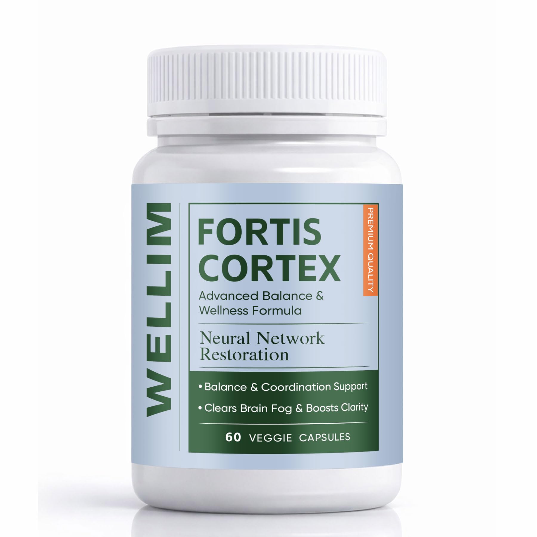 WELLIM FortisCortex for Vertigo, Potency Liver Detox & Clarity Capsules, 60 Capsules