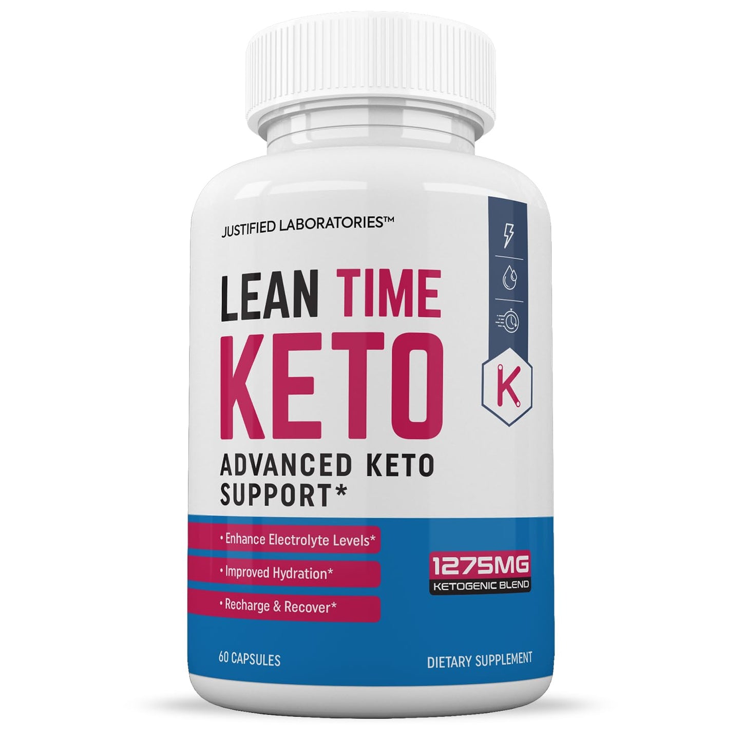 Justified Laboratories Lean Time Keto Pills 1275MG Capsule, 60 Count