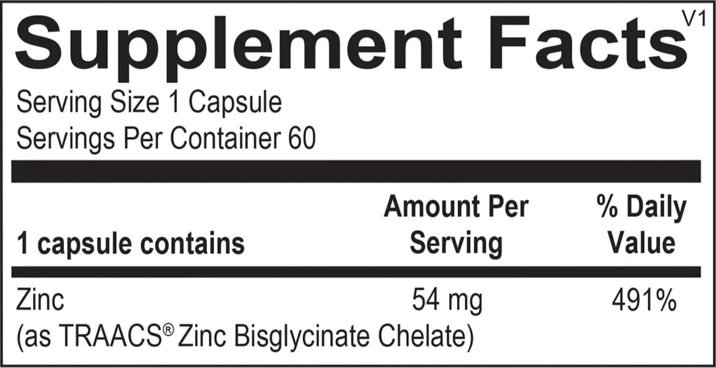 The Source Matters Rise ZINC Highly Absorbed Zinc Glycinate Capsule, 60 Capsules
