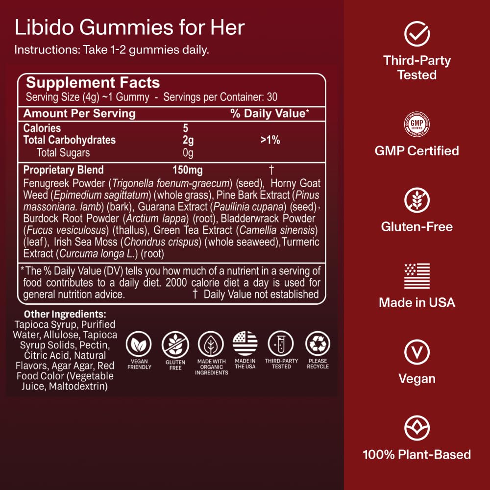 FOCL Female Libido Booster for Women Gummies 30 Count