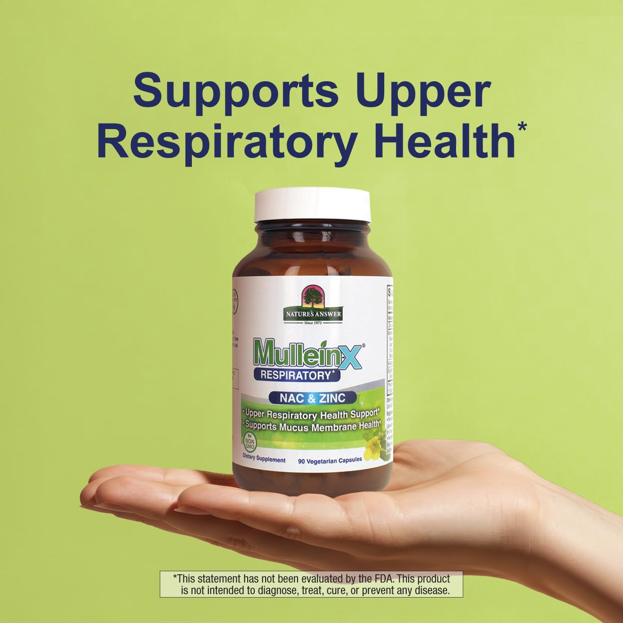Nature's Answer MulleinX Respiratory, NAC & Zinc 90 Capsules