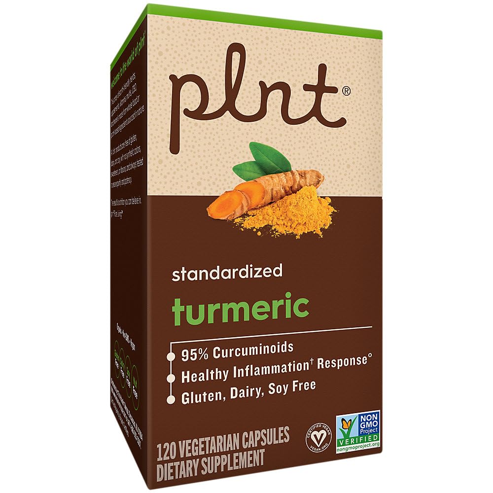 plnt Turmeric with 95% Curcuminoids Supports a Healthy Inflammation Response 450 mg (120 Vegetarian Capsules) Capsules 1