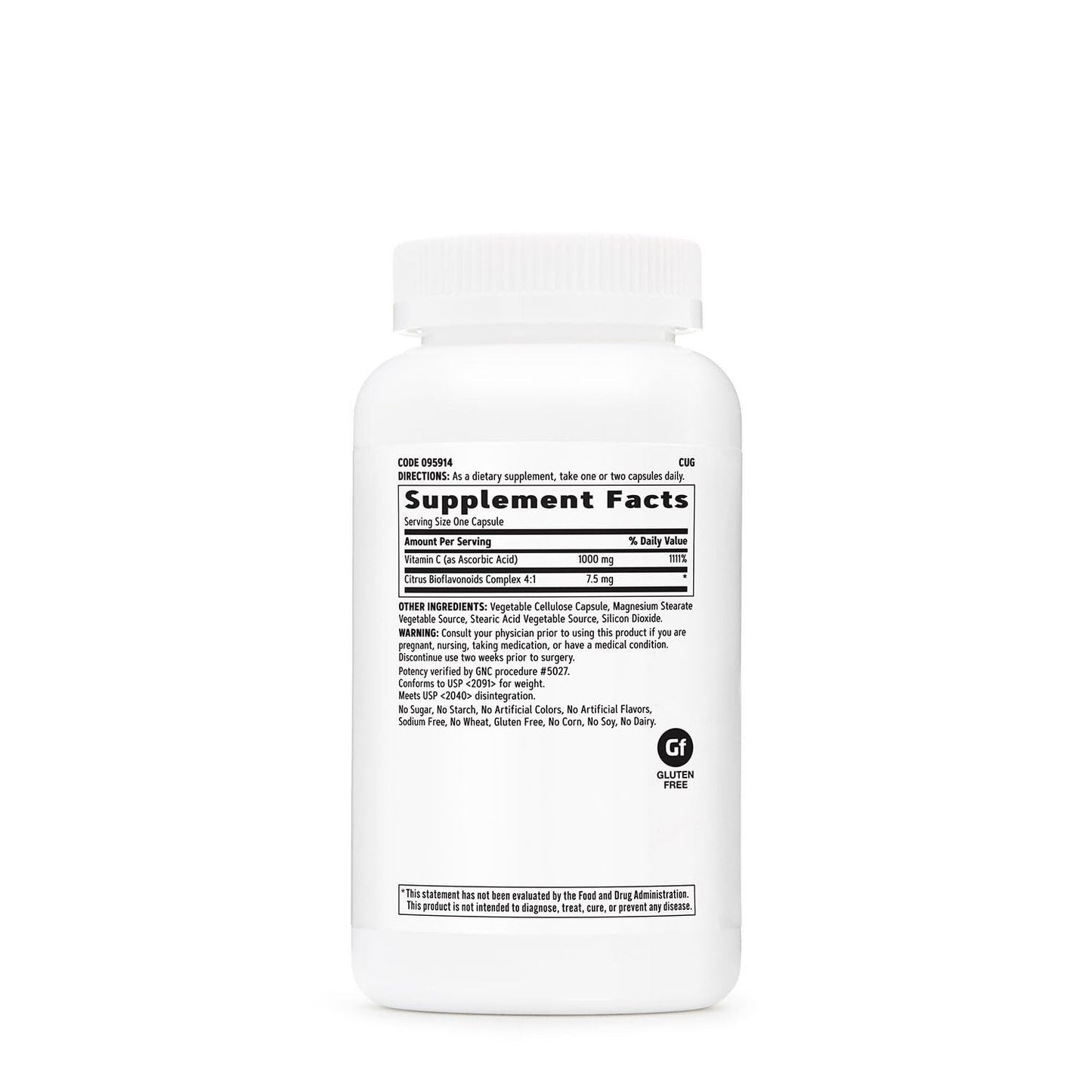 GNC Vitamin C 1000mg Capsule, 180 Count