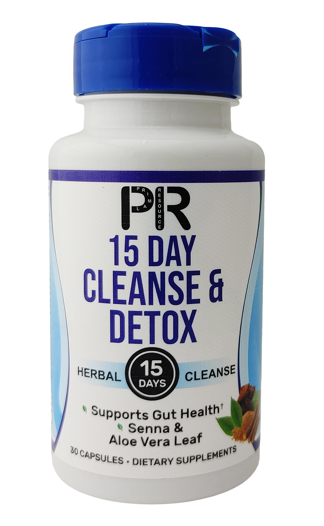 PRIMAL RESOURCE 15 Day Cleanse & Detox – Supports Digestive Health, Regularity & Gut Cleanse – Herbal with Probiotics Capsule, 30 Count