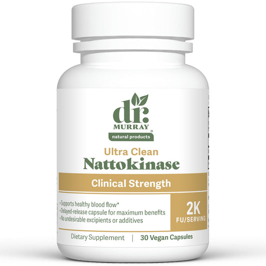 Dr. Murray Natural Products Ultra Clean Nattokinase Vegan Delayed Release Capsules 30 Count