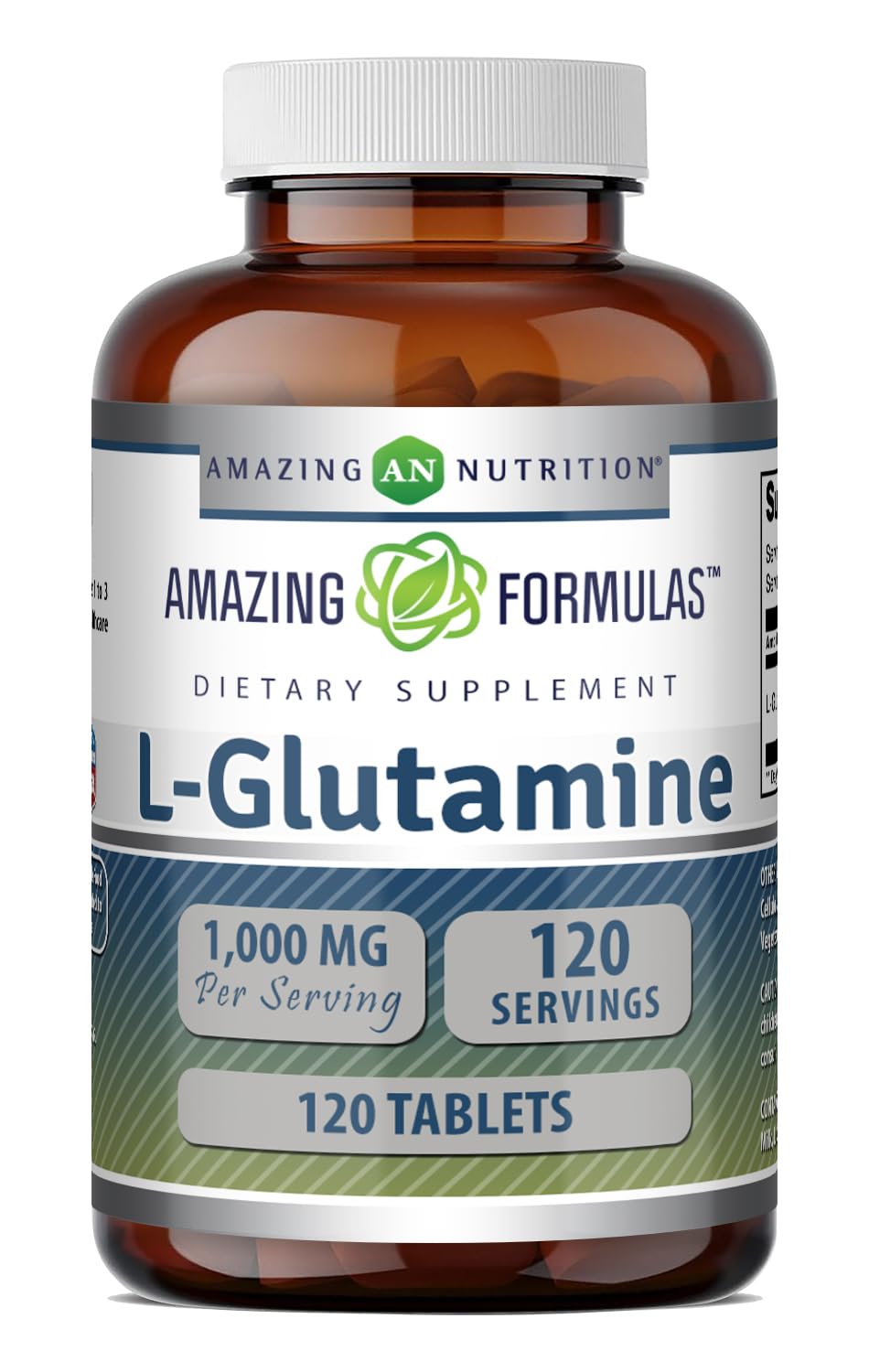 Amazing Nutrition L-Glutamine 1000 mg Tablets, 120 Count