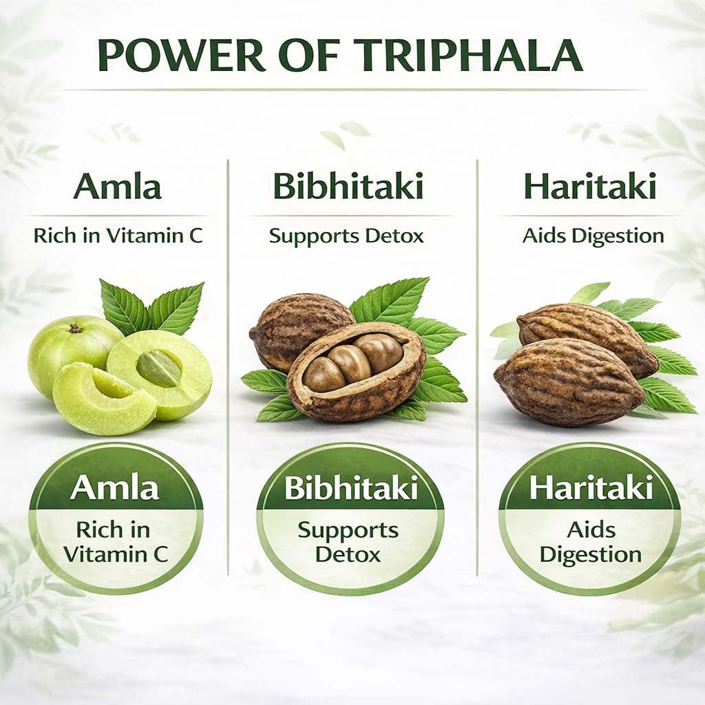 Naturfi Organic Triphala Capsules 120 Capsules