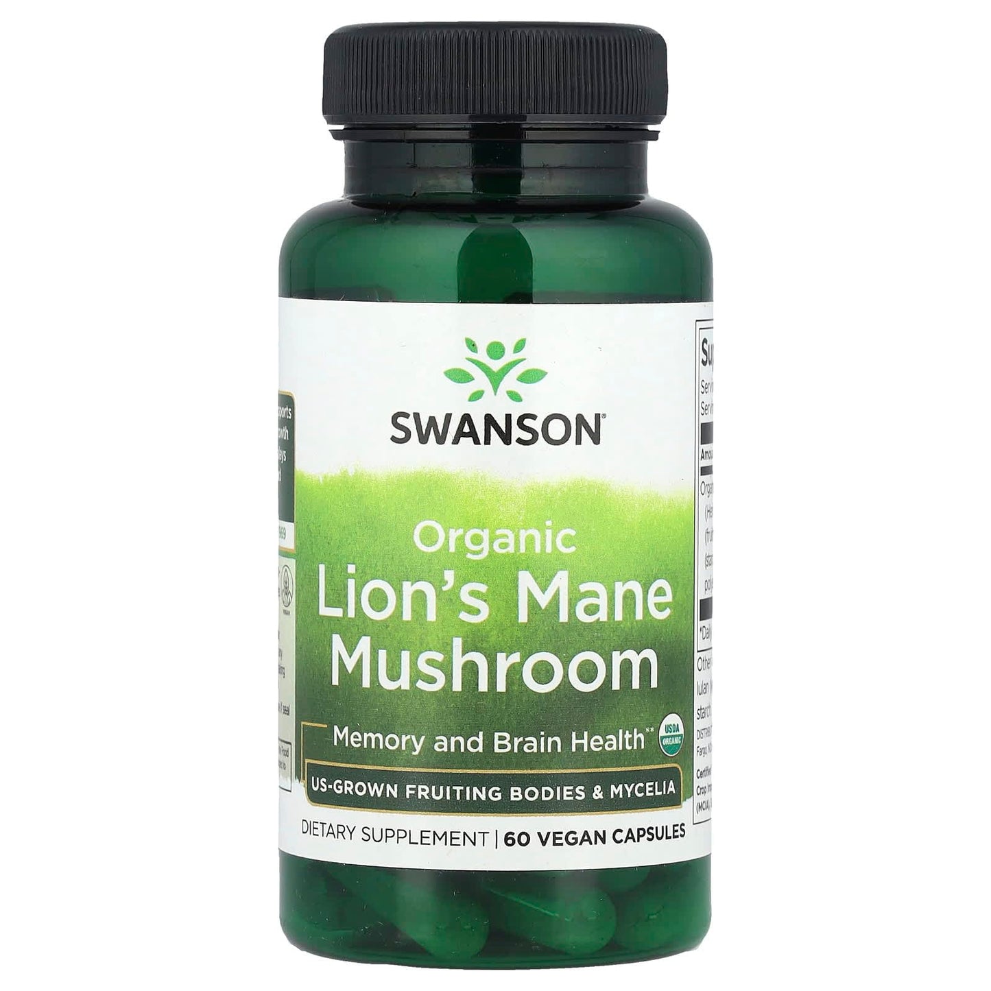 Swanson Organic Lion's Mane Mushroom 500 mg Capsules 60