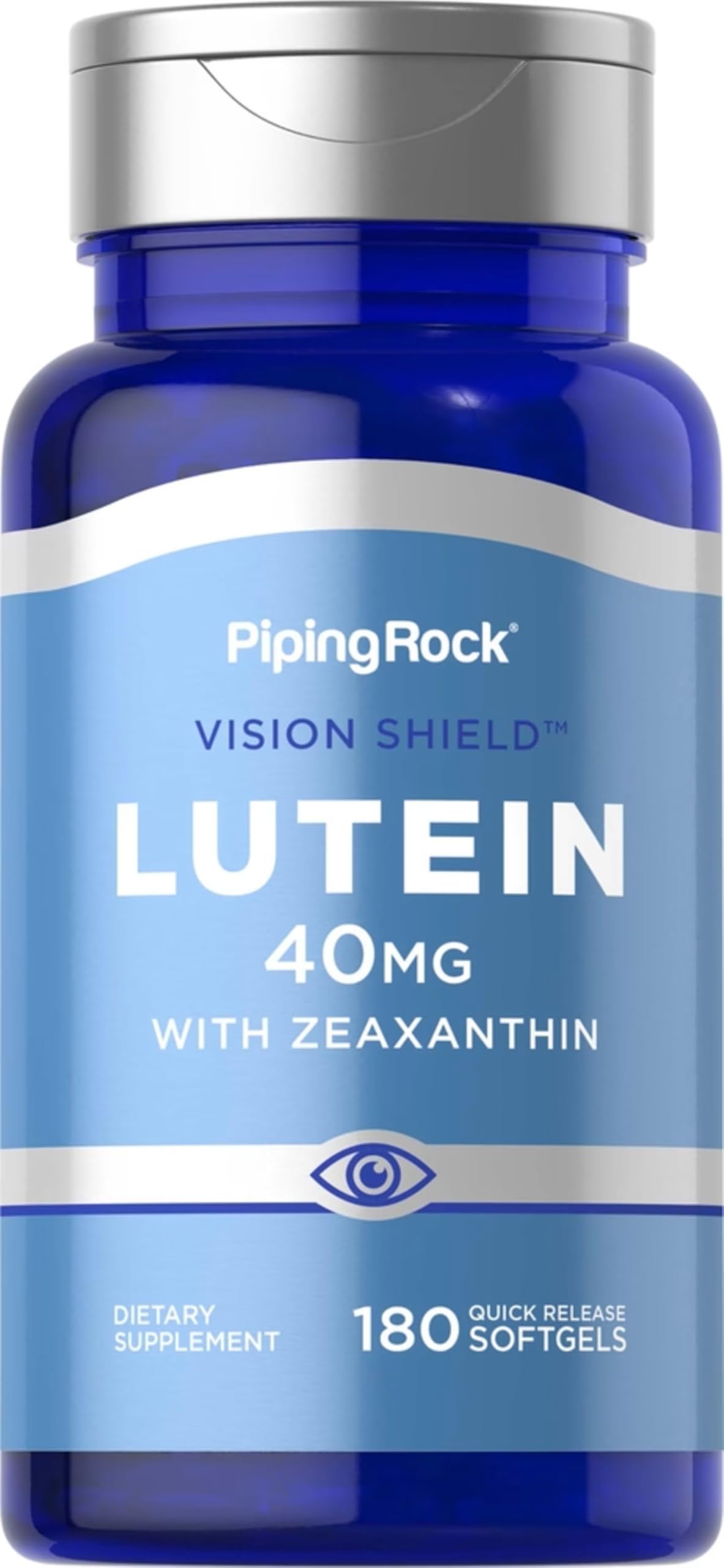 Piping Rock Lutein and Zeaxanthin Supplement 40 mg Softgels, 180 Count