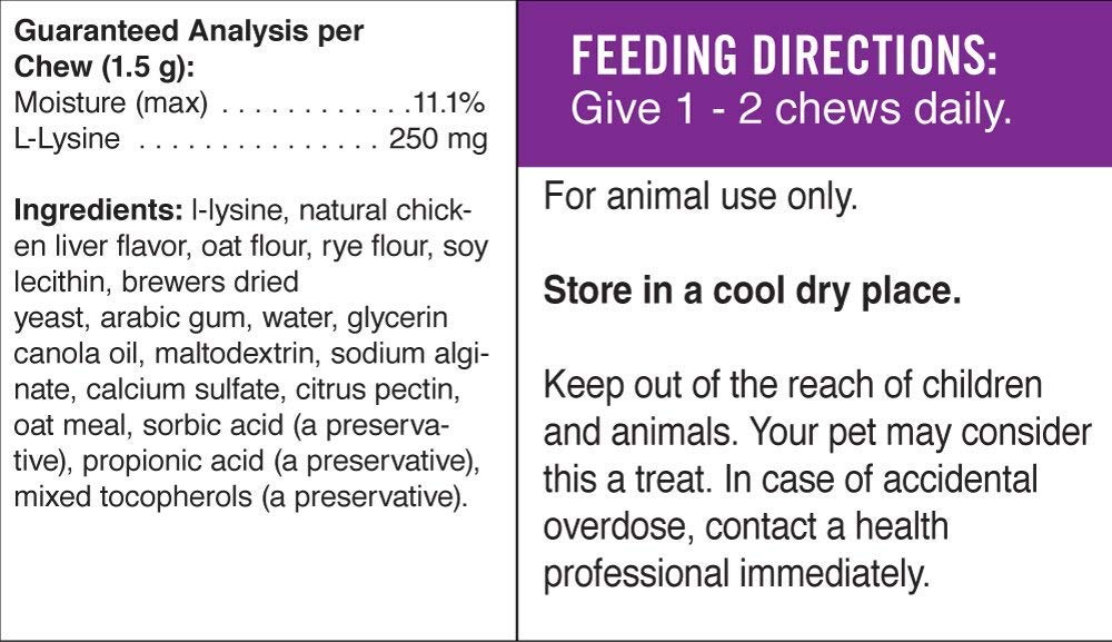 Pet Naturals L-Lysine Chewables 90