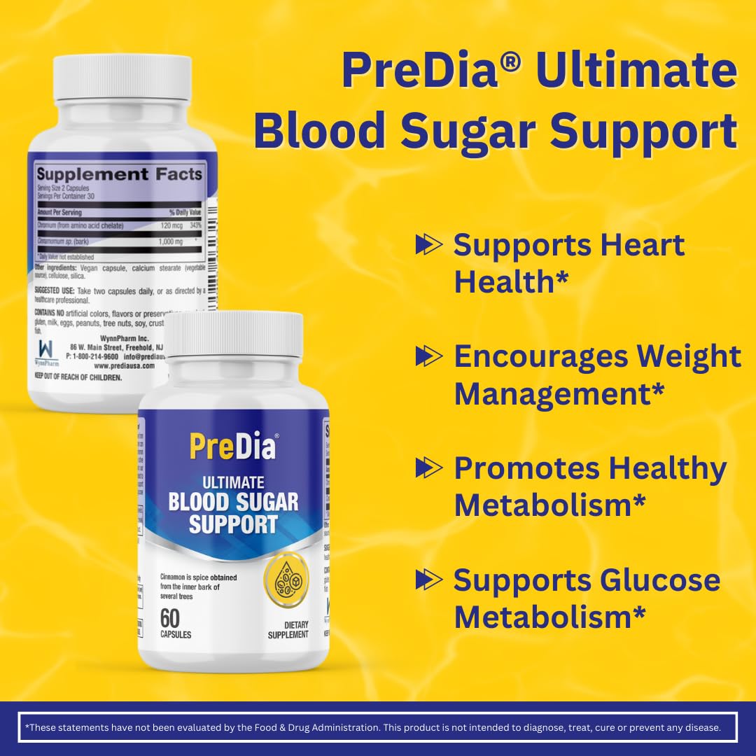 PREDIA Ultimate Blood Sugar Support Vegan Capsules 60 Capsules