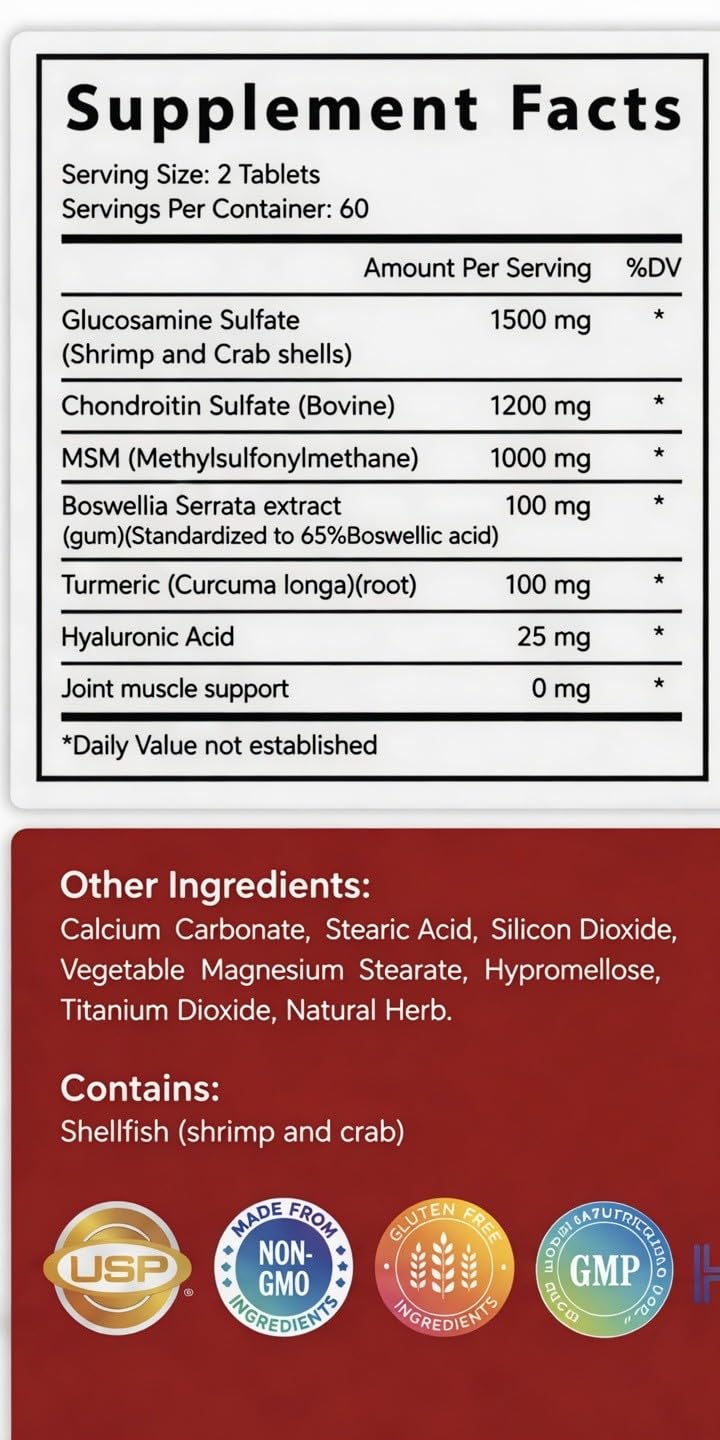 Facialta Joint & Muscle Support Supplement Capsule, 60 Count