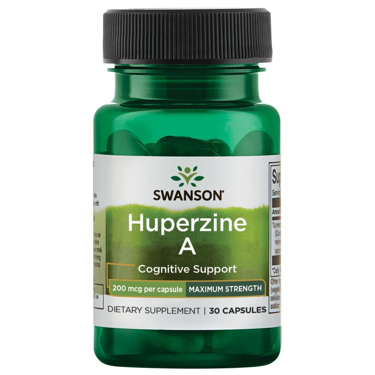 Swanson Maximum-Strength Huperzine A 200 mcg Capsules, 30 Count