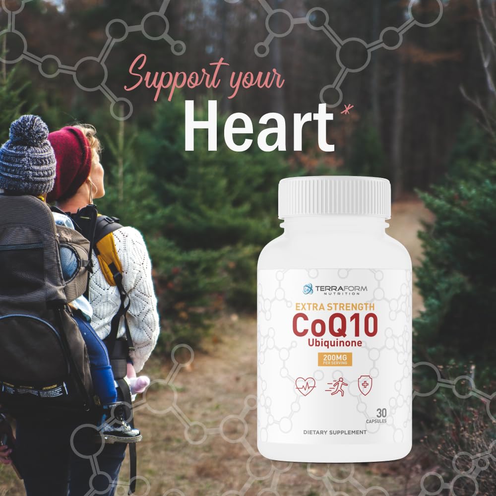 TerraForm Nutrition CoQ10 200mg Capsule, 30 Capsules