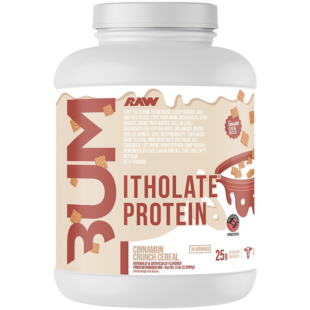 RAW Itholate Protein Powder Cinnamon Crunch Cereal, 80 Servings