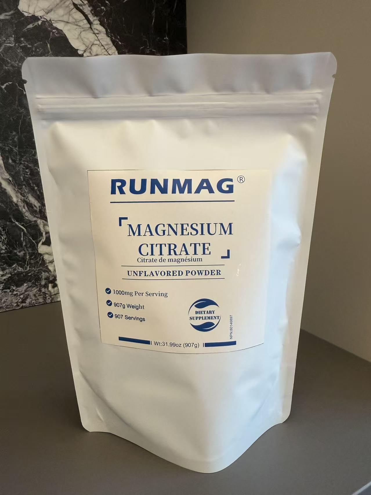 RUNMAG Magnesium Citrate Powder 31.99 oz