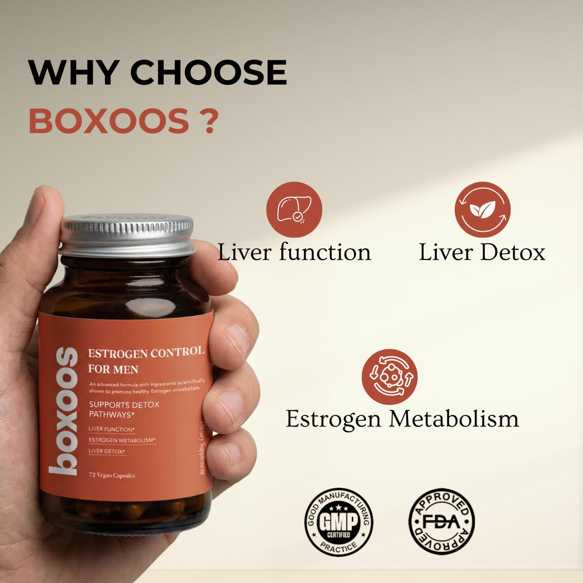 BOXOOS Liver Support & Energy Supplement with Plant-Based Extracts Capsules 72