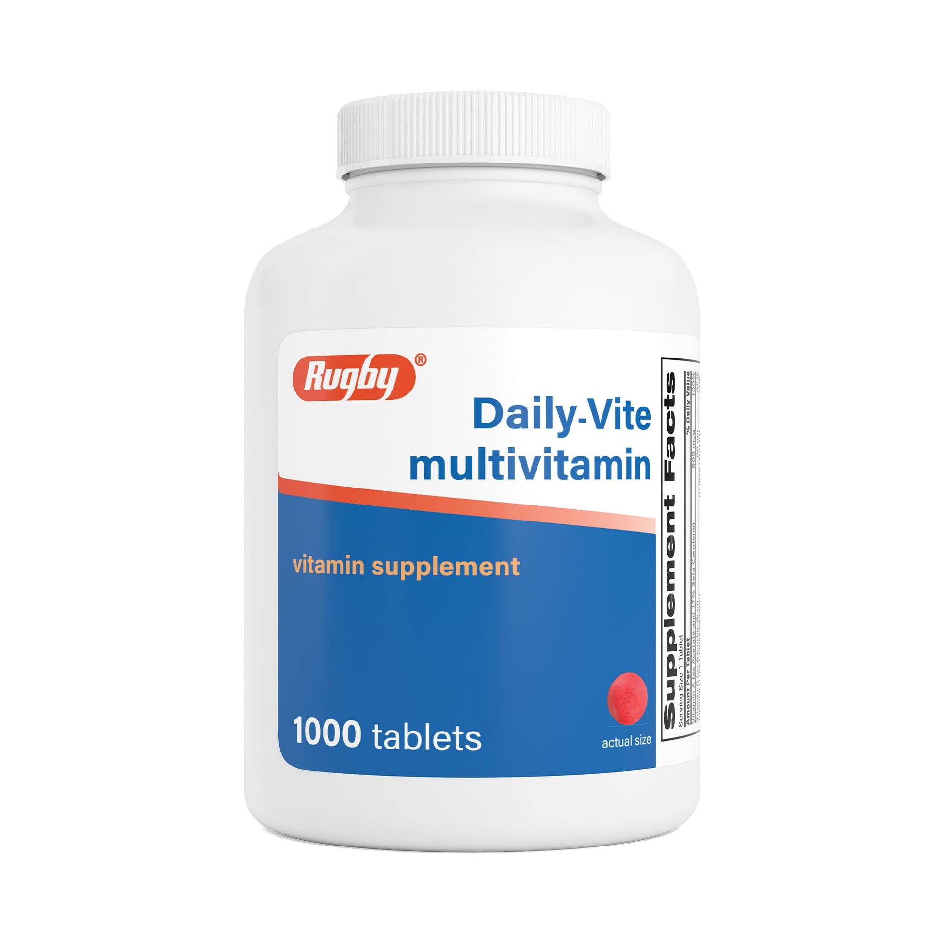 Rugby Laboratories Daily-Vite Multivitamin Tablets, 1000 Count
