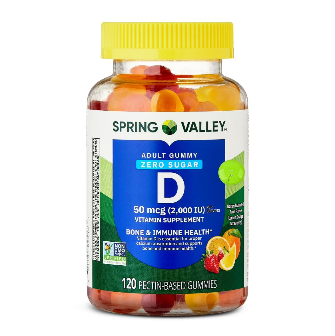 SUREFECT Vitamin D 50 mcg (2000 IU) Zero Sugar Gummies, 120 Count
