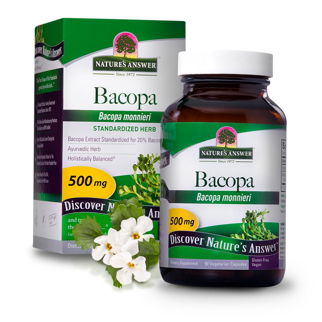Nature's Answer Bacopa Monnieri 500mg Capsule, 90 Capsules