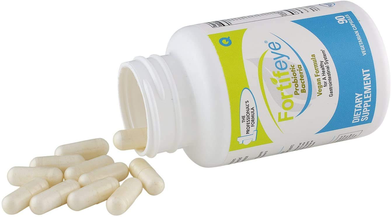 Fortifeye Vitamins Probiotic Bacteria Vegan Supplement with Digestive Enzymes Capsule 270