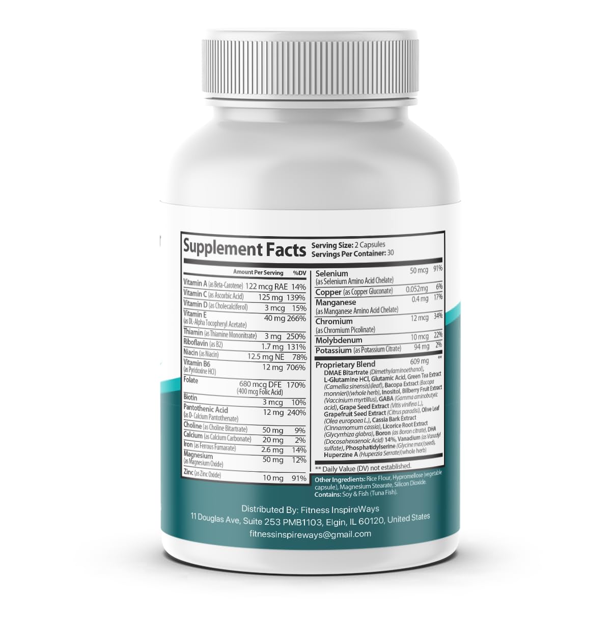 Fitness InspireWays Nervital Capsules, 60 Capsules