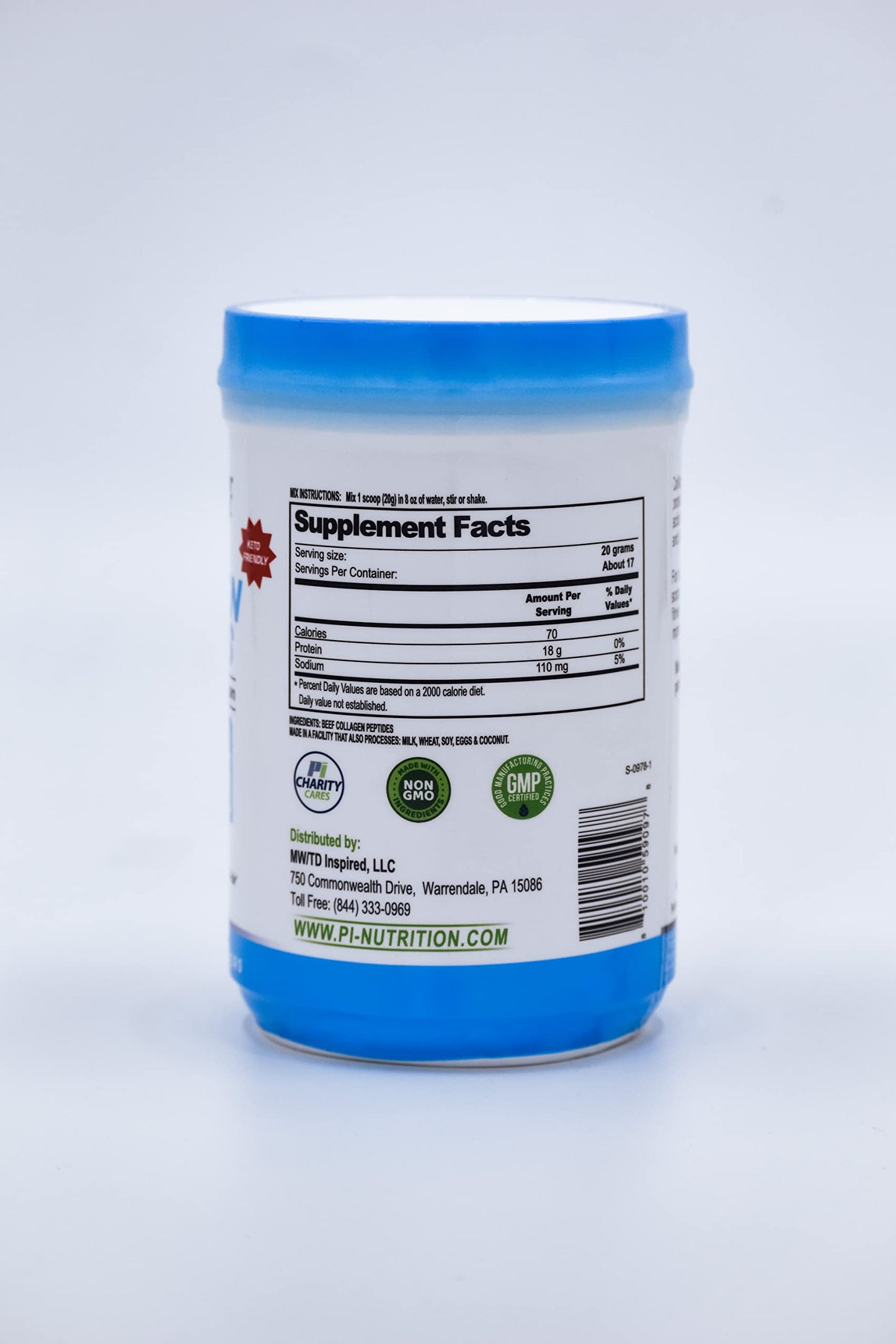PERFORMANCE INSPIRED Hydrolyzed Collagen Peptides Powder, 11.99 oz