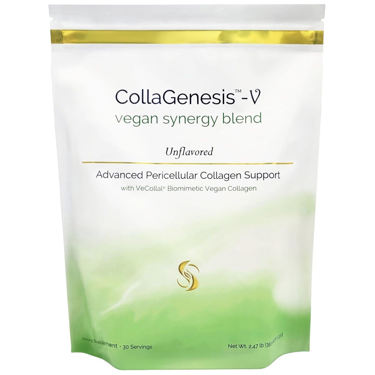 CollaGenesis V Vegan Collagen Support Whole-Body System Biomimetic Vegan Collagen, 25g Protein, MSM & Hyaluronic Acid, Complete Amino Acid Profile, 18 Vitamins & Minerals – Unflavored Powder, 39.5 oz