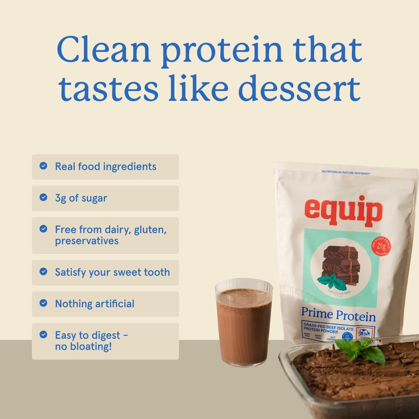 Equip Prime Beef Protein Powder, 30 Servings