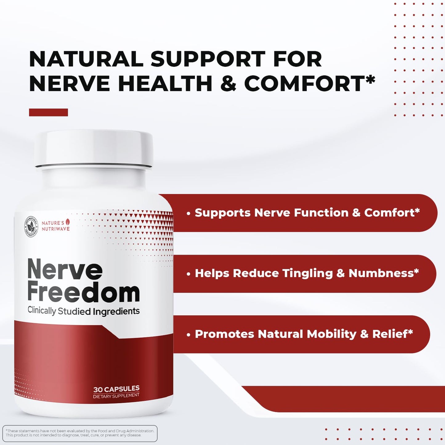 Nature’s NutriWave NerveFreedom Capsules, 30 Count