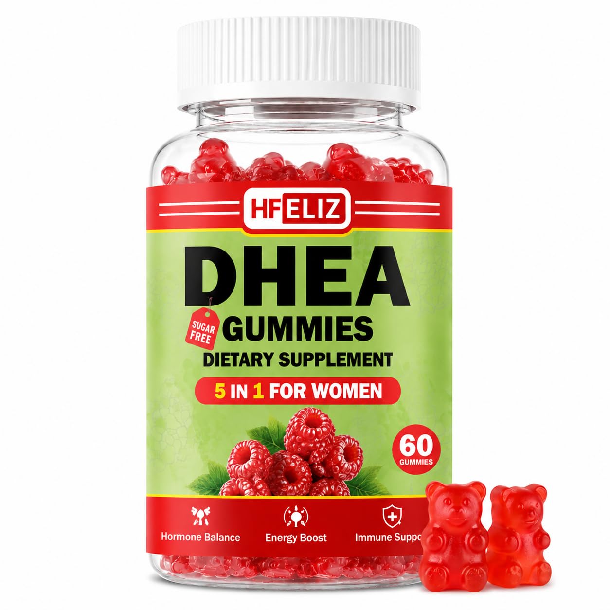 HFELIZ DHEA Supplement for Women Gummies, 60 Count