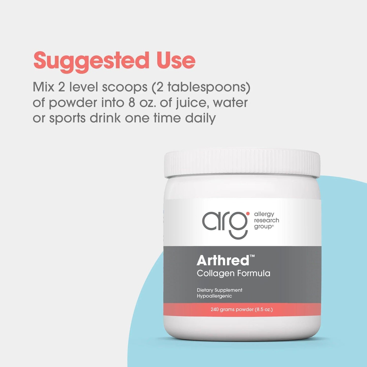 Allergy Research Group Arthred Collagen Powder 8.5 oz