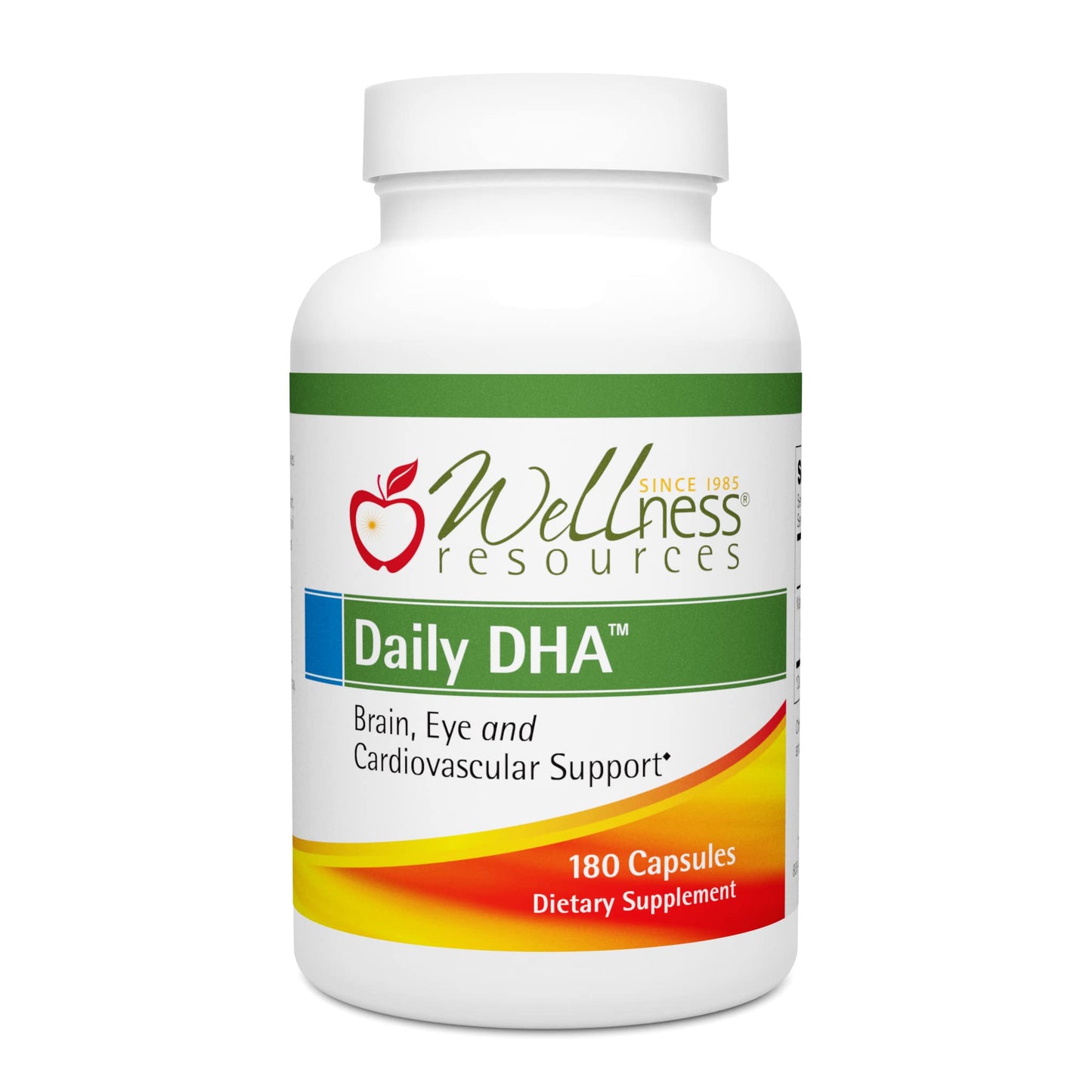 Wellness Resources Daily DHA - Highest Potency & Purity DHA Fish Oil in TG Form Softgels 180 Count