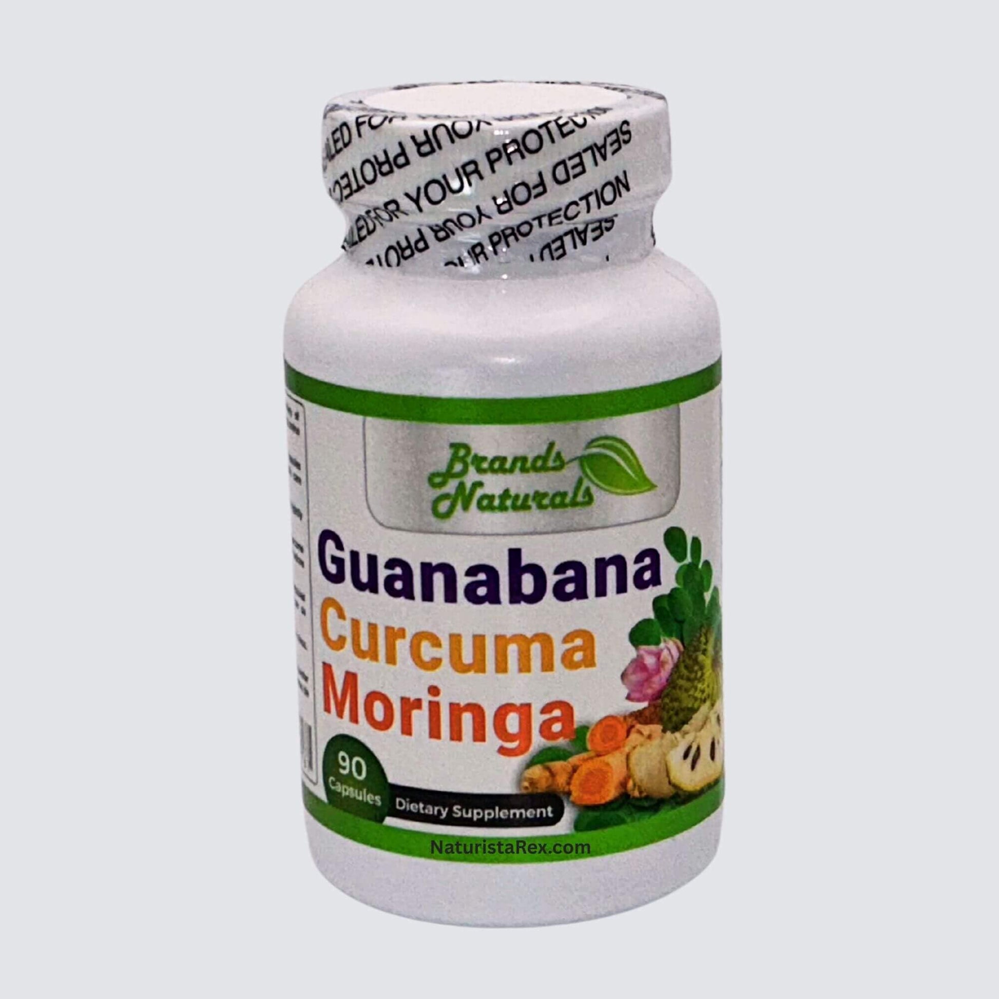 Generic Guanabana Curcuma Moringa Dietary Supplement, 90 Capsules