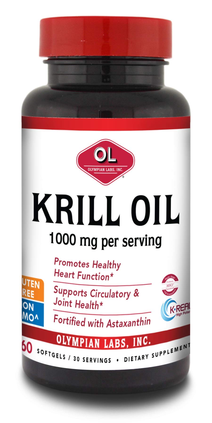 Olympian Labs Antarctic Krill Oil 1000mg Softgels, 60 Count
