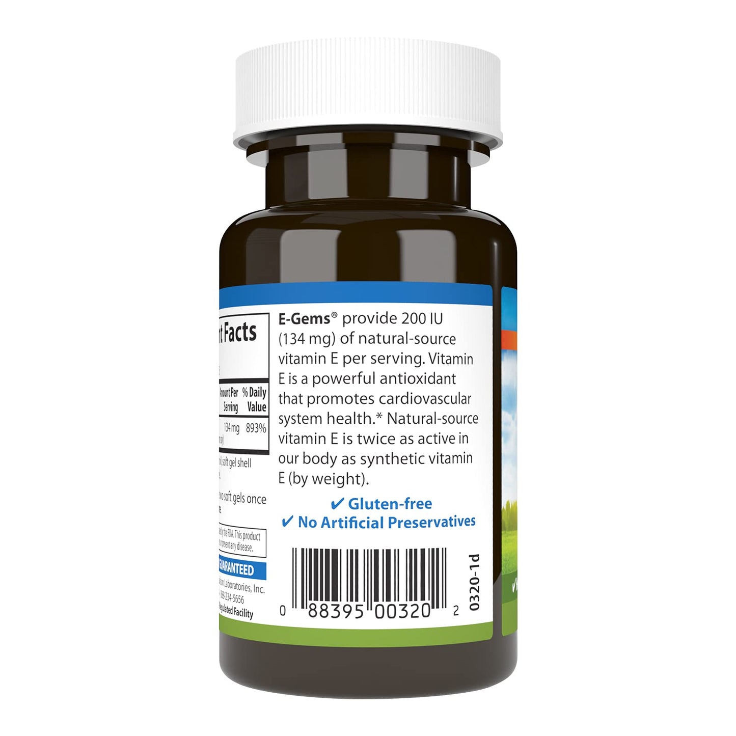 Carlson E-Gems Vitamin E Softgels 200 IU (134 mg), Natural-Source Vitamin E, 90 Softgels