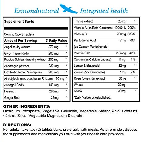 Esmond Natural Lung Cleanser Tablets, 60 Count