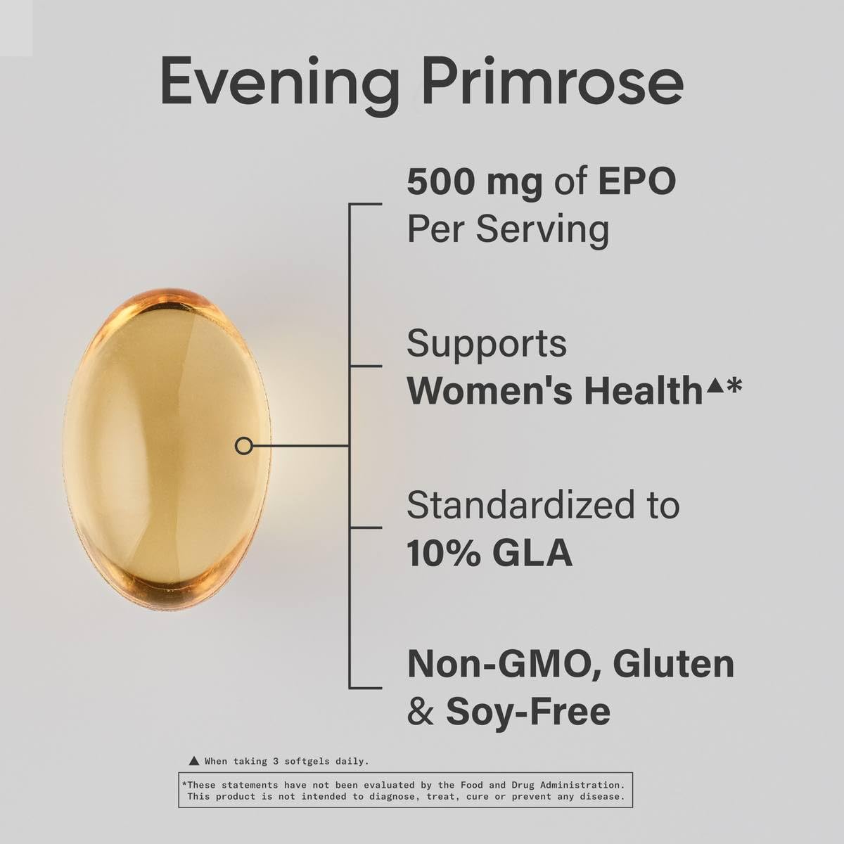 Sports Research Evening Primrose Oil (500mg) Cold-Pressed Softgels 120
