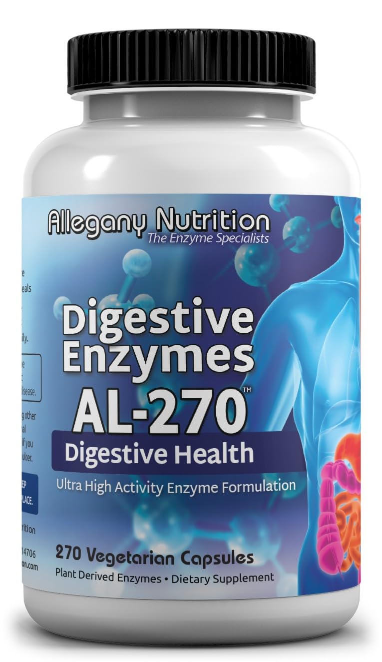 Allegany Nutrition Gluten Free Digestive Enzymes Capsule 270 Count