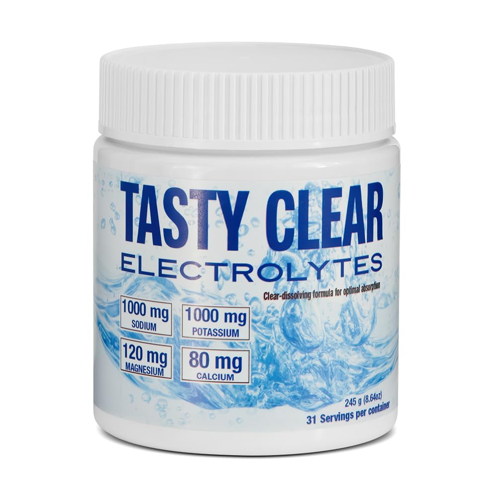 PureBulk Tasty Clear Electrolytes Powder Sugar-Free Hydration Supplement with Sodium, Potassium, Magnesium, and Calcium, Multiple Flavors, 30 Day Supply, 8.6 Ounce