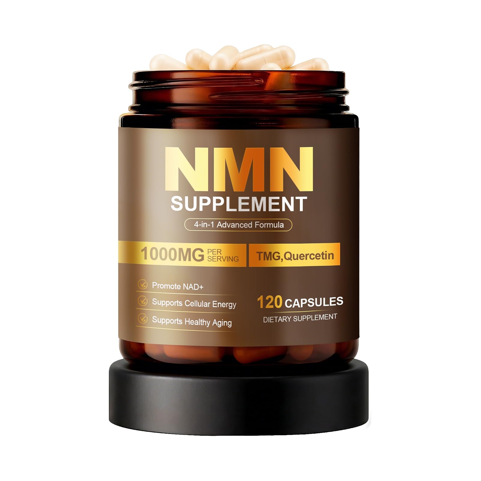 Lnaadlias NMN Supplement with Resveratrol Capsule, 120 Capsules