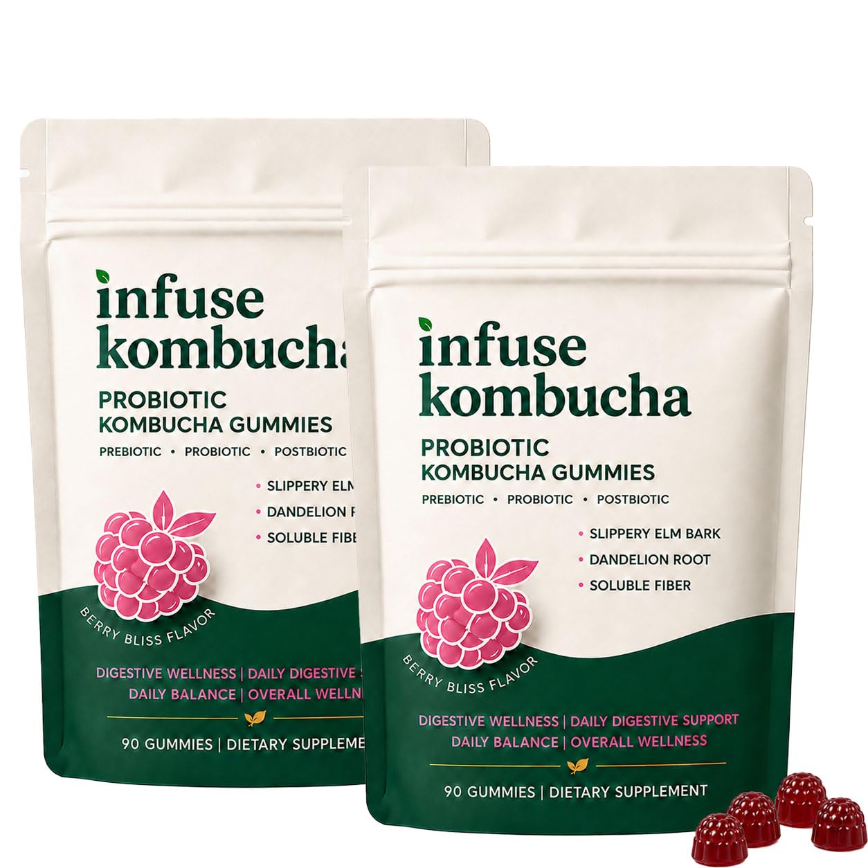 Infuse Kombucha Probiotic Kombucha Gummies, 90 Gummies