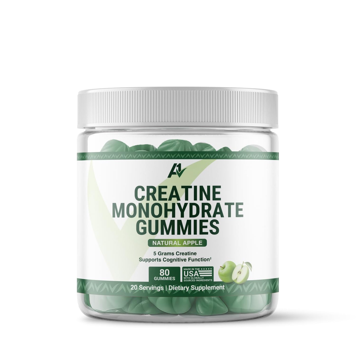 A1Vitality Creatine Monohydrate Gummies, 80 Count