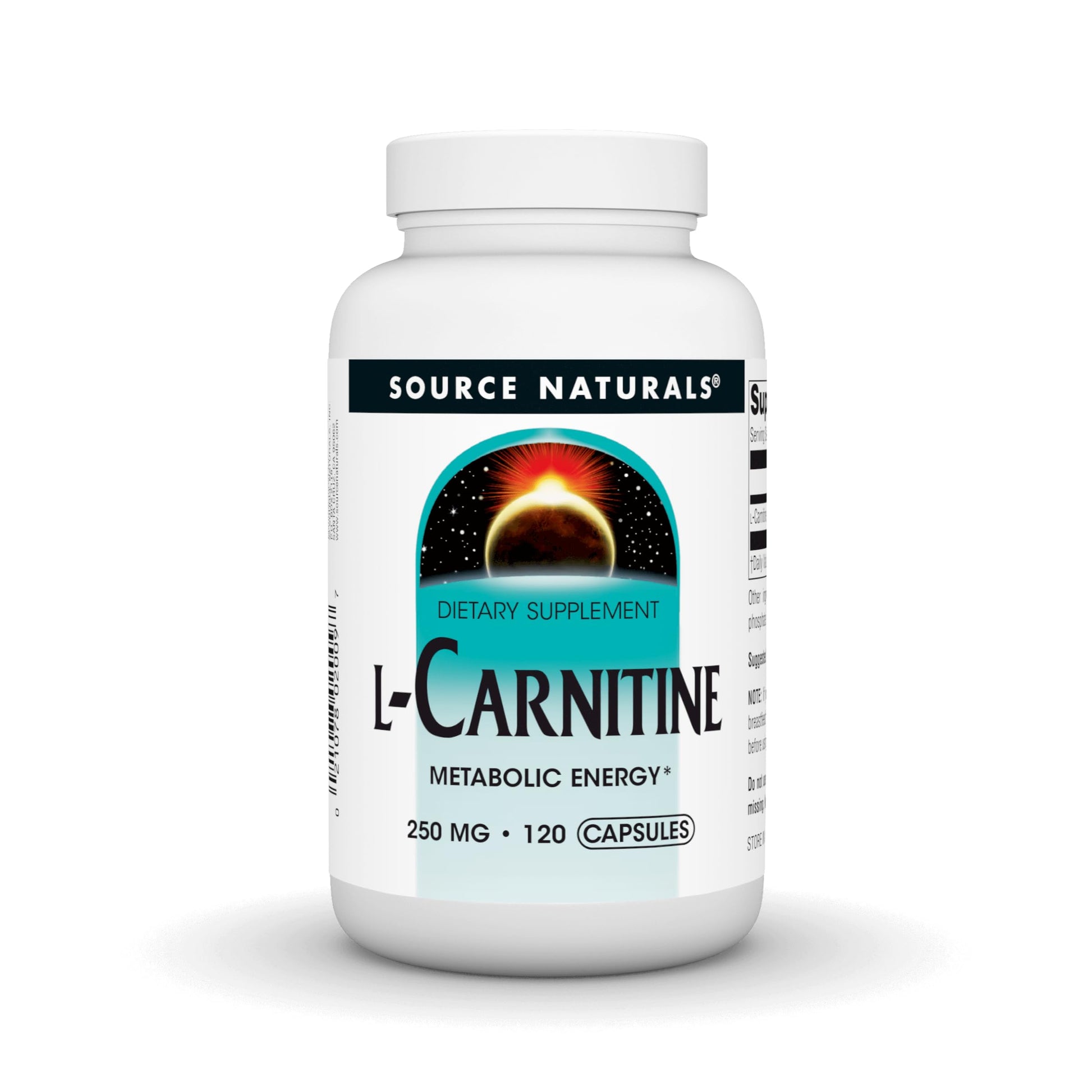 Source Naturals L-Carnitine Metabolic Energy 250mg Capsule, 120 Capsules