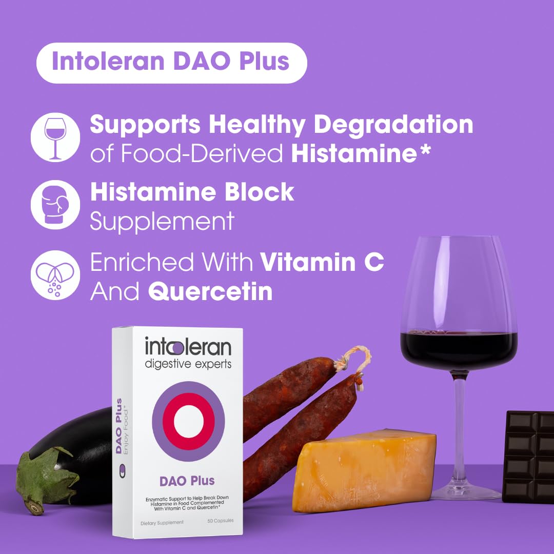 Intoleran DAO Plus Digestive Enzymes Capsules 50 Count