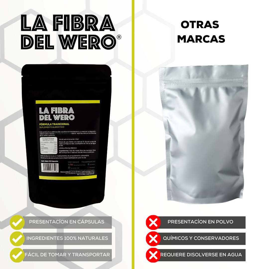 La Fibra del Wero Cactus Fiber with Pink Grapefruit Capsule, 1 Capsule